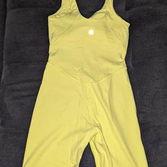 LULULEMON ALIGN BODYSUIT / ONESIE 8" ELECTRIC LEMON BRAND NEW WITH TAGS! - Picture 8 of 9